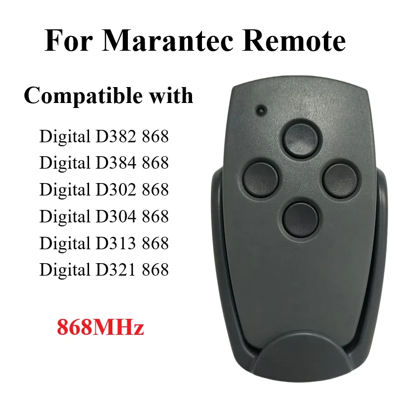 Garage Door Remote Marantec 868 MHz / 433MHz For Digital D302 D304 D313 433 D323 D382 D384 131 868 Command 211 212 214 221