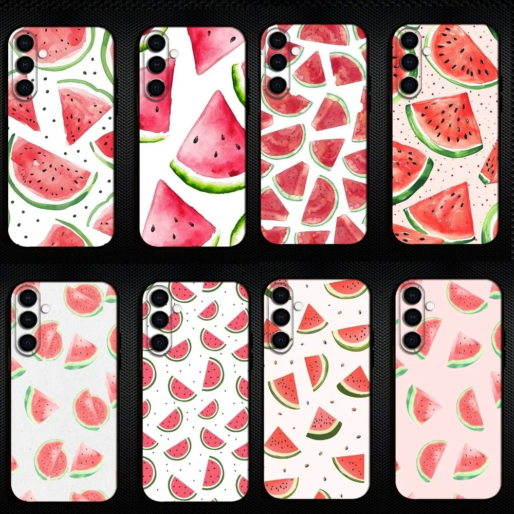 

fruit watermelon Phone Case For Samsung Galaxy A73/A72/A71/A70/A53/A52/A51/Others Soft Black Shell