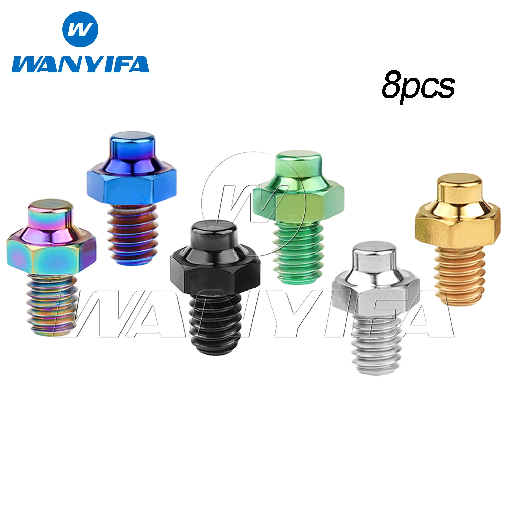 

Wanyifa 8pcs Titanium Bolts M4x5mm Bike Pedal Anti-Slip Screws Non-Slip Bicycle Pedal Nails Pins Cycling Parts