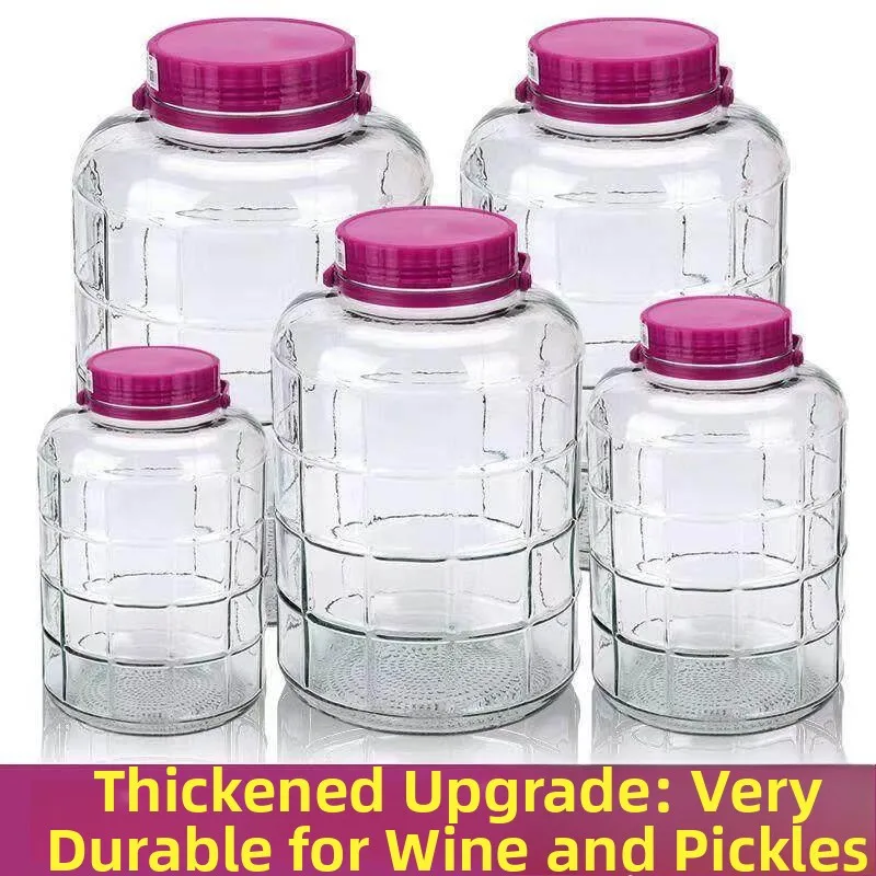 

Стеклянная банка для пищевых продуктов с герметичной крышкой, бутылка для вина, цилиндрический контейнер для домашнего использования, для ферментации кимчи и хранения солений