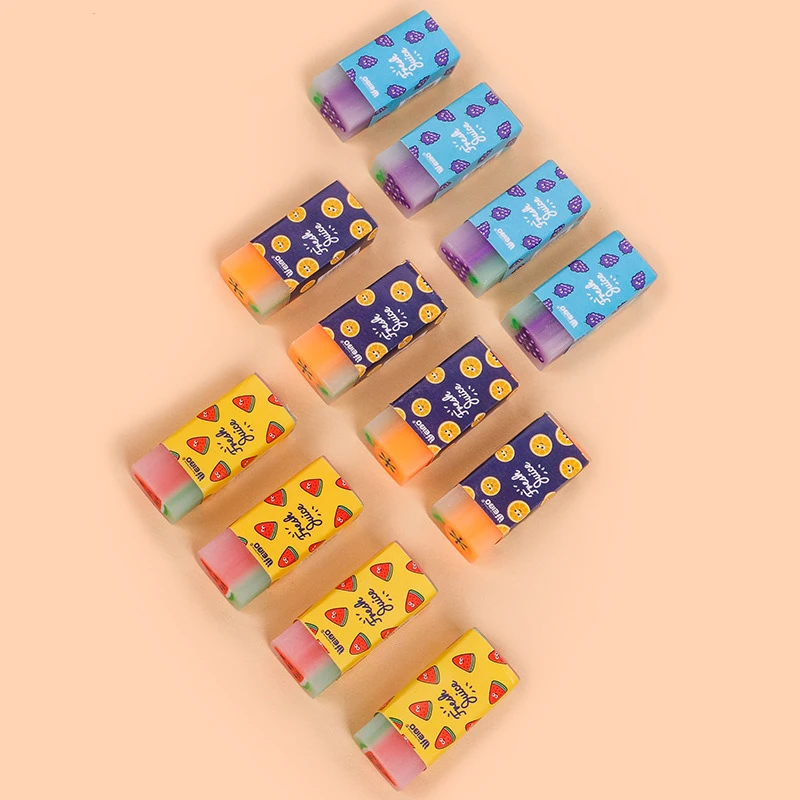 Fruit Eraser Multi-color Cute Cartoon Student Learning Supplies No Lint No Marks Soft Texture More Durable Eraser