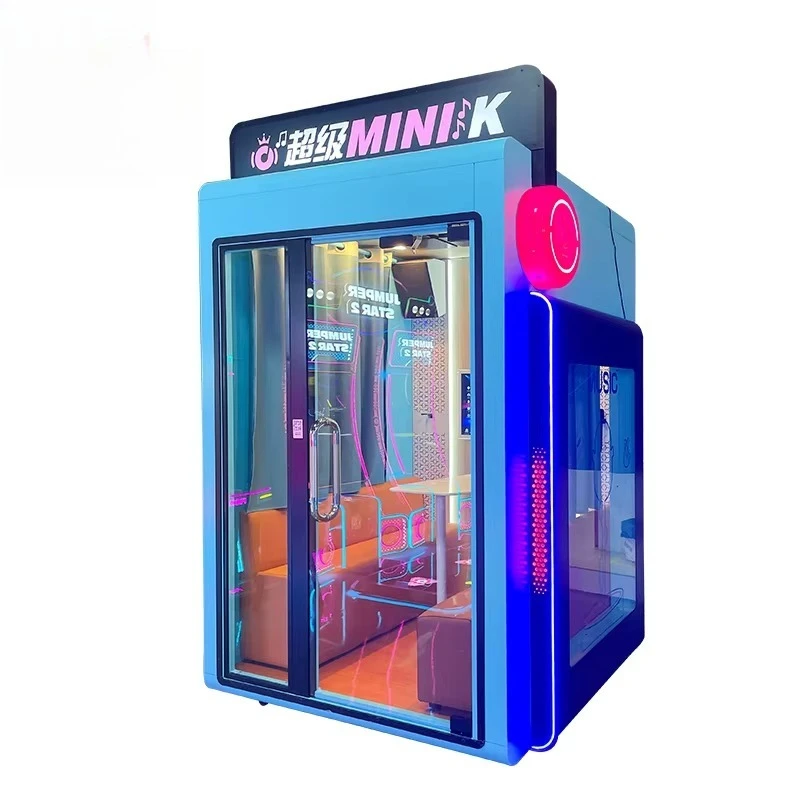 Latest Commercial Entertainment Device Self Singing Booth Mini Game Hall KTV Coin Karaoke Cabin With Payment Control System