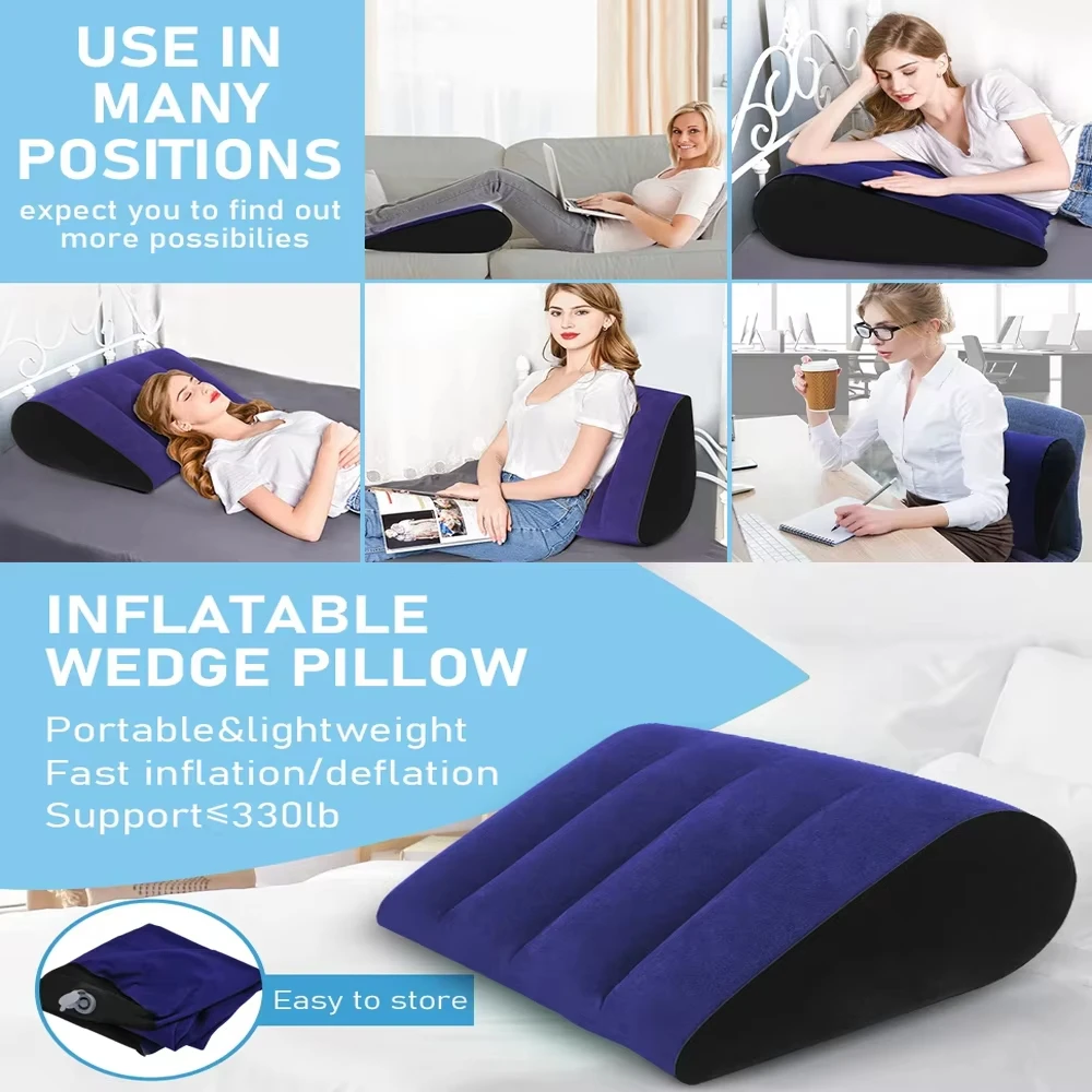 Надувная подушка на танкетке, поддерживающая подушка для любви, складная подушка для дивана из ПВХ, игры для взрослых, секс-игрушки для пар, женщин