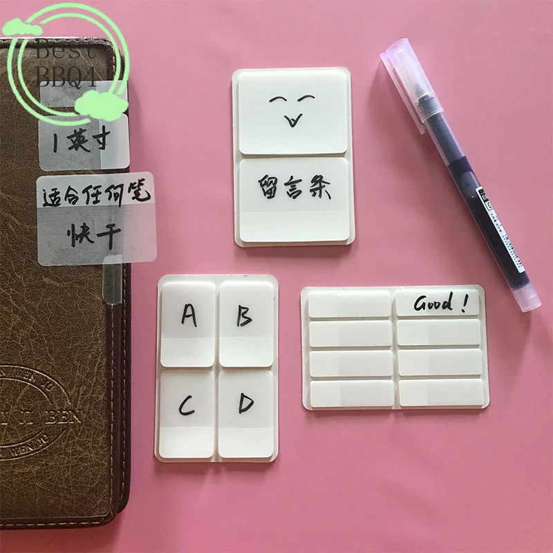 (BBQ4)80/160Page White Index Sticker Korean Style Index Sticker for Photo Card Minimalist Label Index Sticker Student Stationery