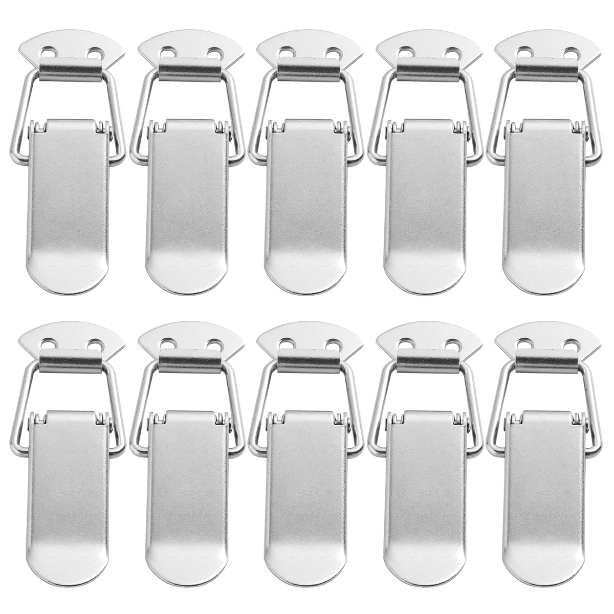 

10Pcs Spring Loaded Toggle Latch Stainless Steel Catch for Box Case Drawer Cabinet Heavy Duty Secure Fastening Hasp Clamp