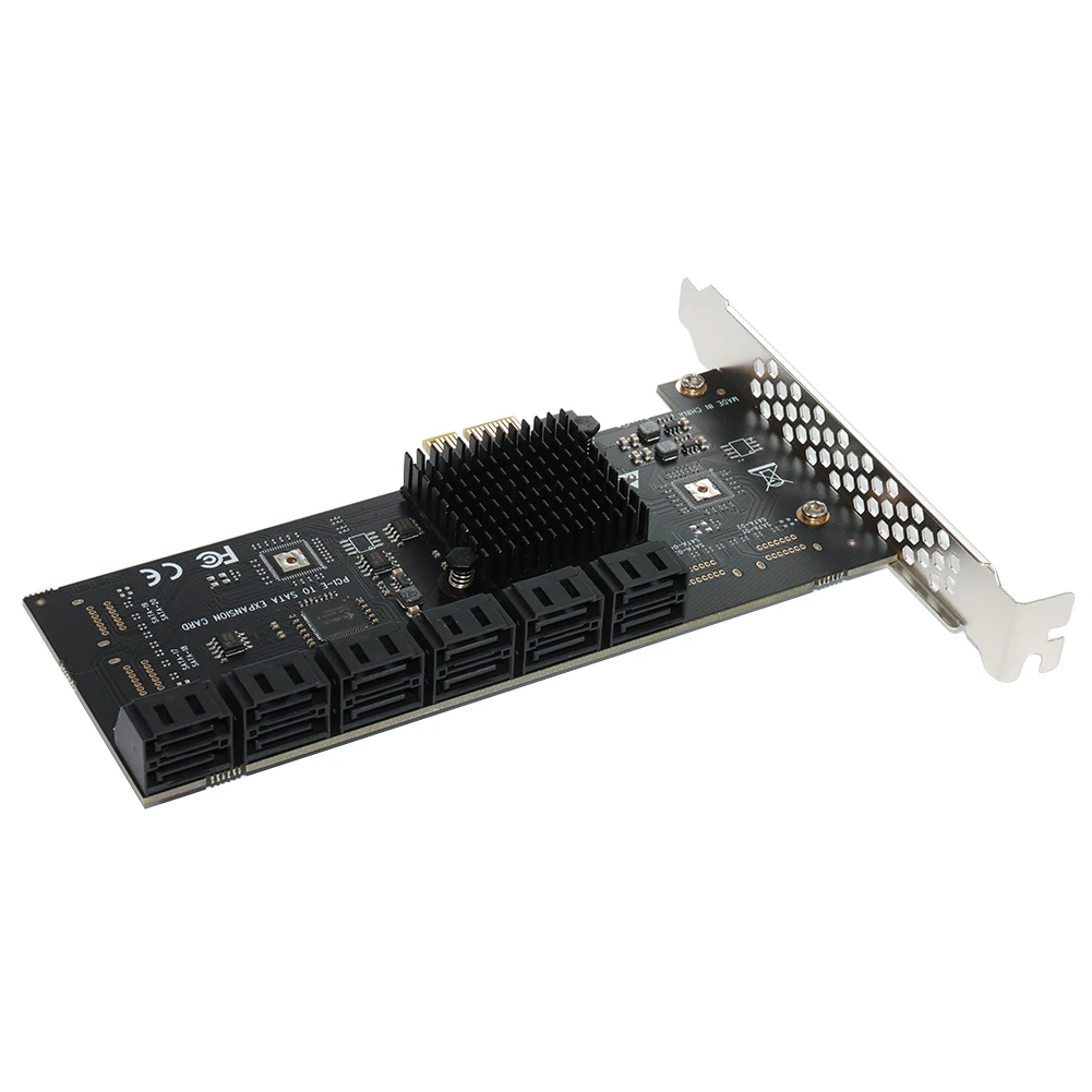 

10 Port PCIE Expansion Card PCIe Controller Adapter PCIE Expansion Card SATA 3.0 Controller Adapter 6Gbps for Desktop