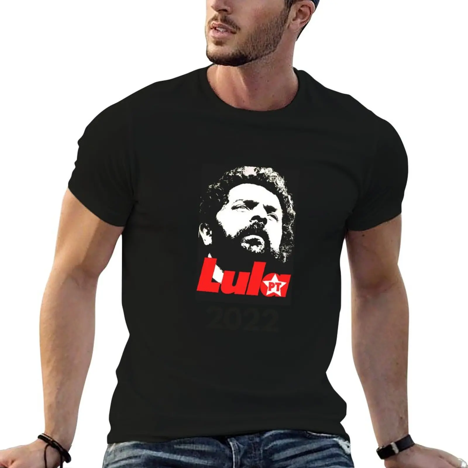 Lula Presidente 2022 estilo alternativo camiseta homem t camisa de algodão de alta qualidade t camisa para homem 100% algodão camiseta