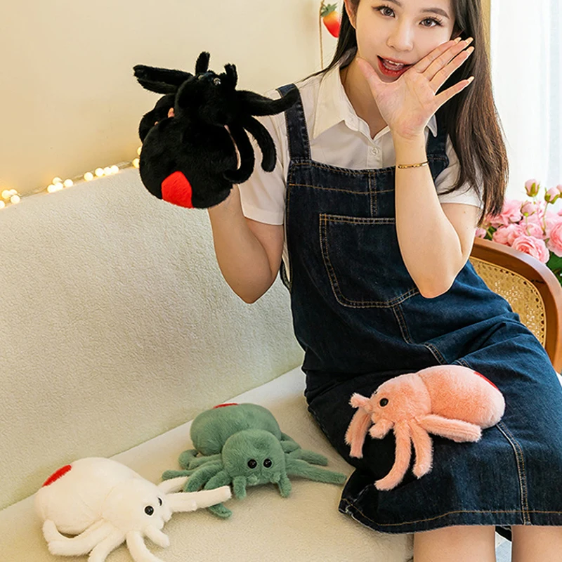 Cartoon Simulation Spider Jumping Spider Doll Crawling Pet Doll Plush Cute Reptile Plush Toy