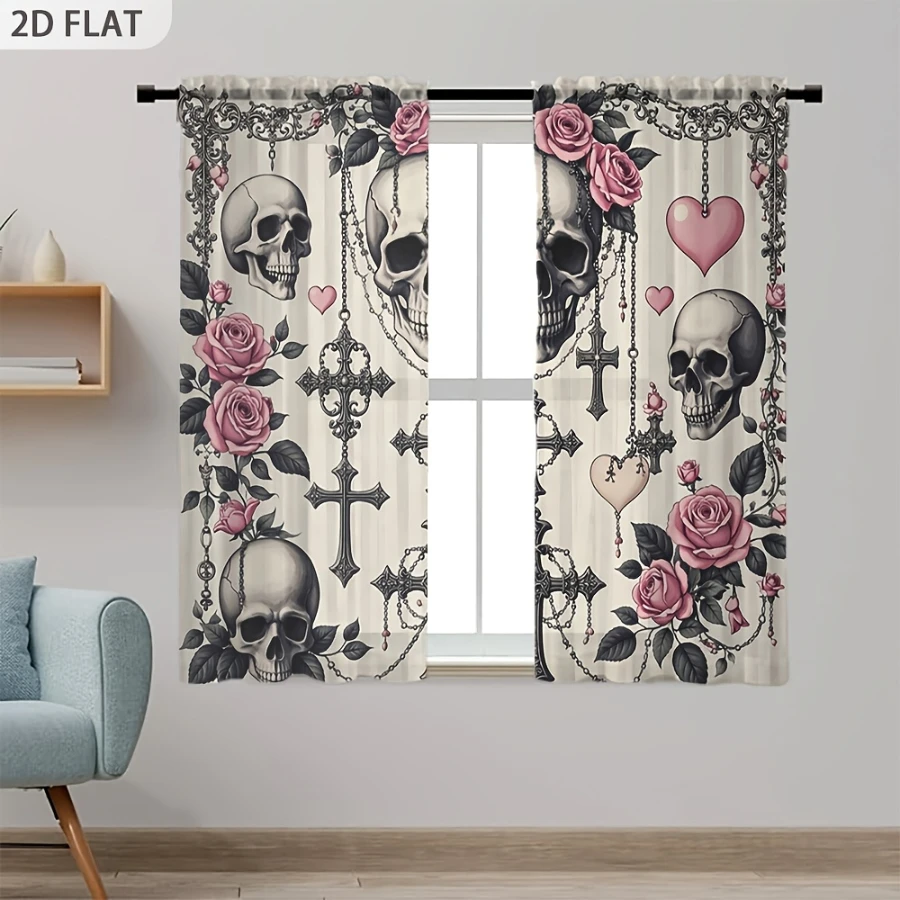 2 rideaux transparents à impre - Curtain Sheer Voile avis et prix