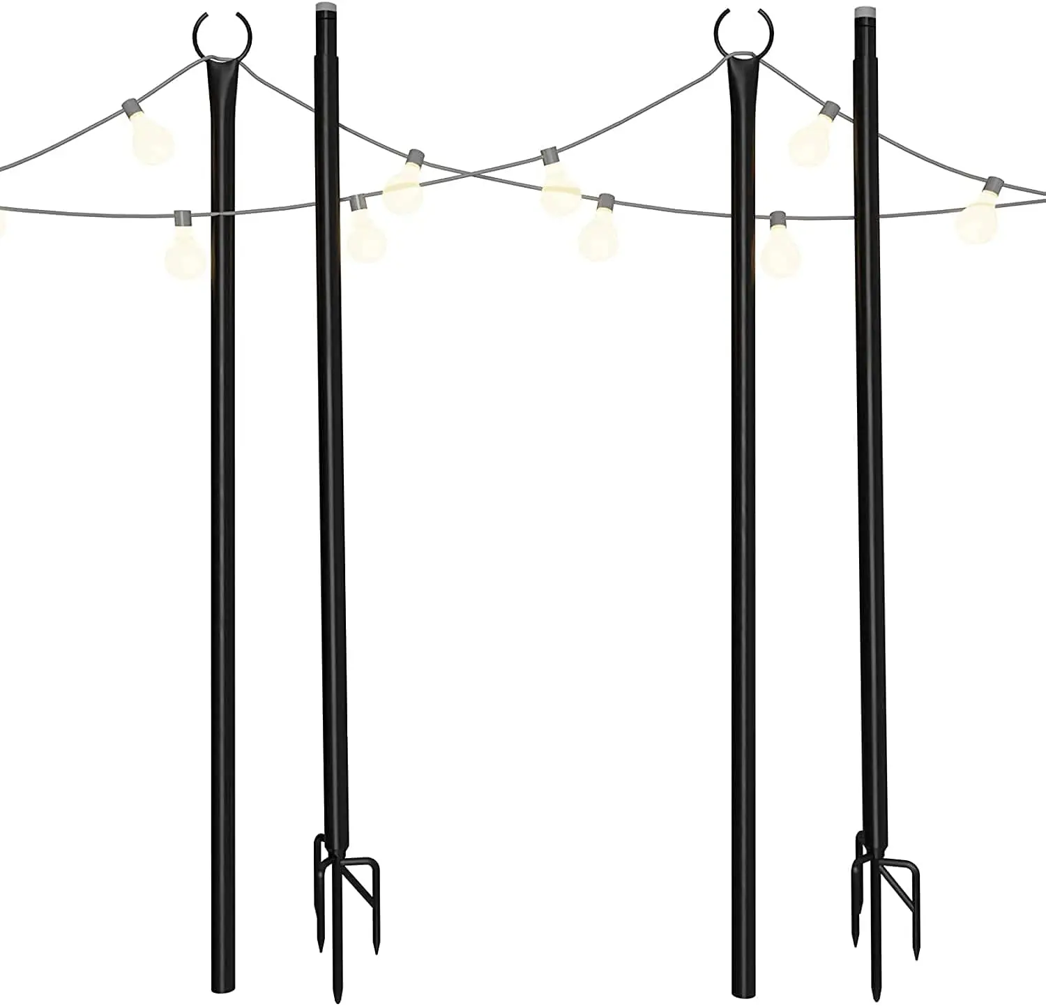 

Уличные световые столбы для праздничного оформления - металлические аксессуары для освещения патио, которые украсят ваш сад