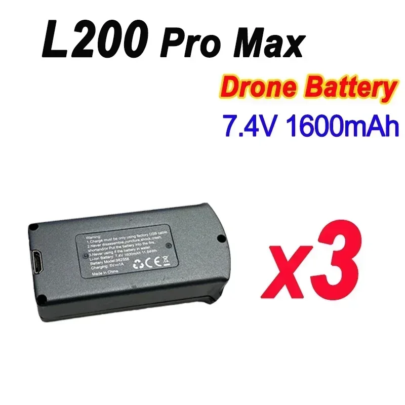 LYZRC L200 Pro/L200 Pro MAX Drone Batterij 7.4V 1600mAh Batterij Voor LYZRC Originele Drone L200 Pró max Bateria Groothandel