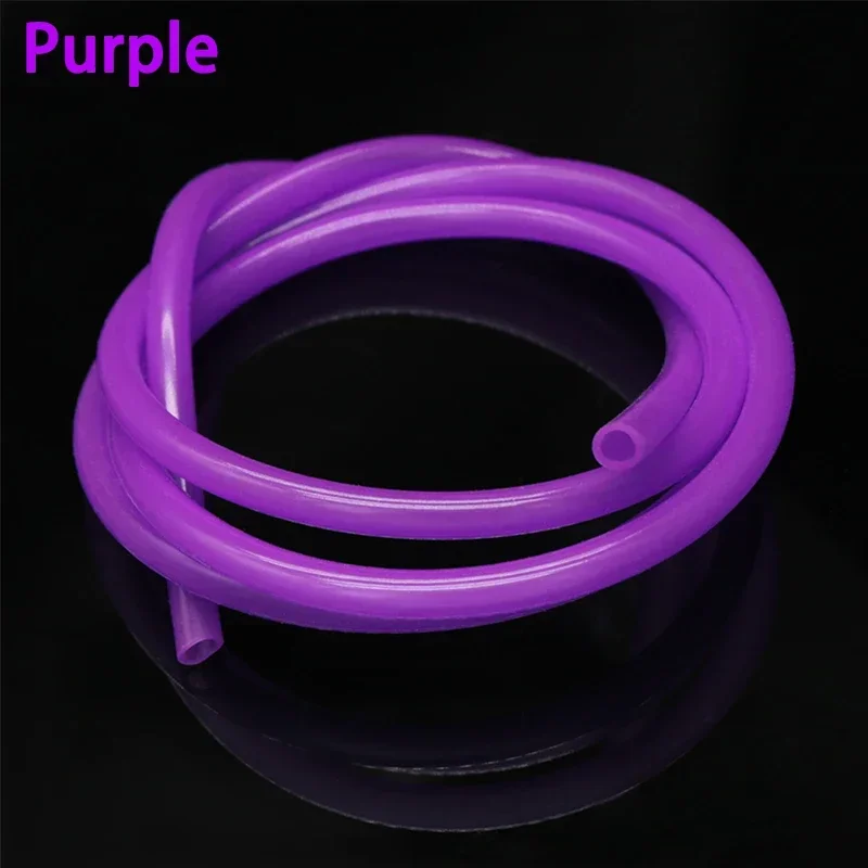 Roxo mangueira de borracha de silicone comestível, flexível não tóxico, IDXOD, 2x4mm, 3x5mm, 4x6mm, 4x7mm, 5x7mm, 6x8mm, 1 m, 5m, 10m tubo