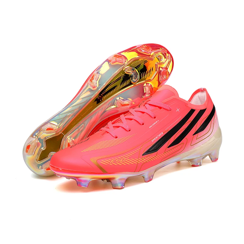 Men's Soccer Shoes Sneaker Comfortable High-Quality Football Boots with Long Spikes for Boys - Durable Society-Resistant Design