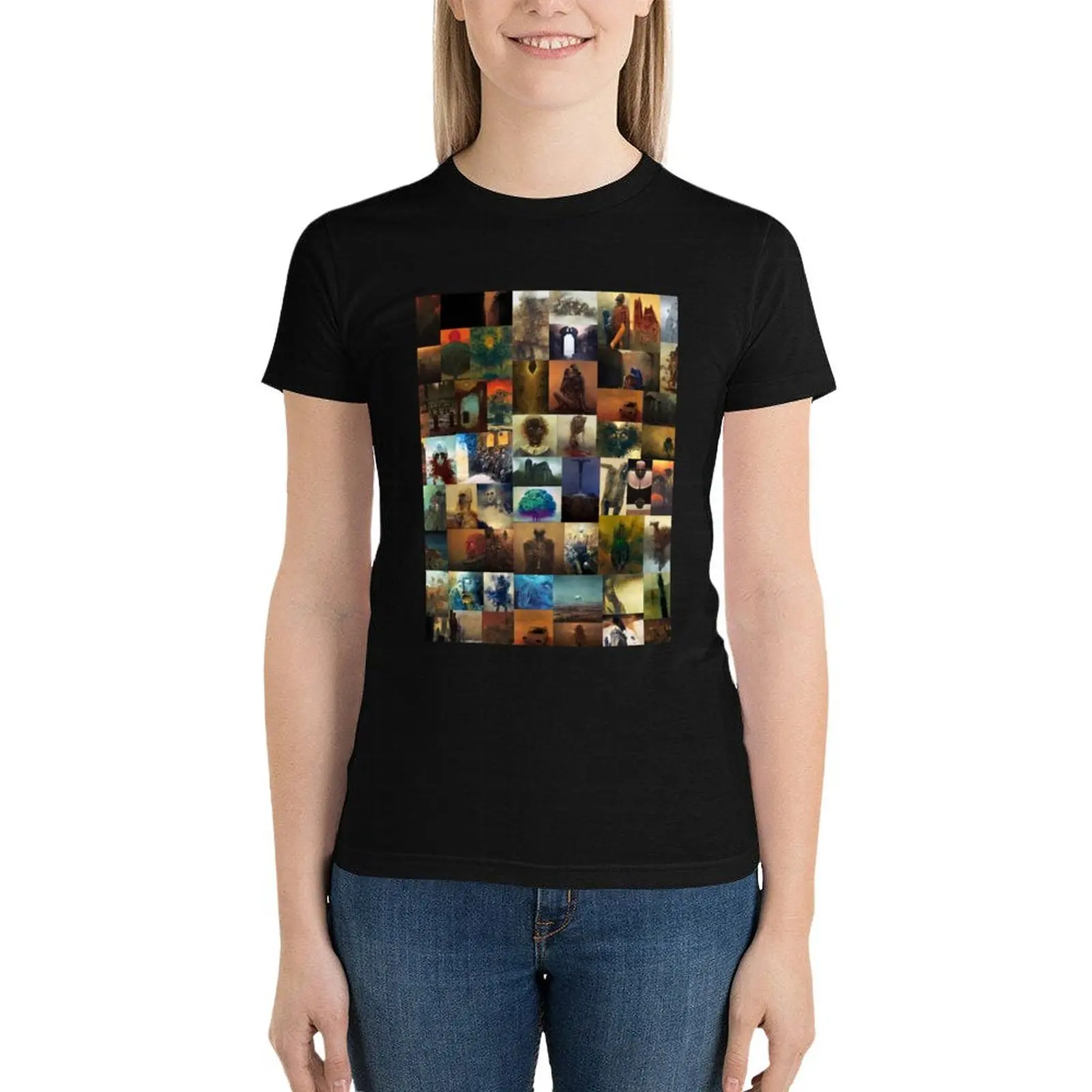 

Beksinski - Collage T-Shirt summer clothes aesthetic clothes spring clothes Women 2024