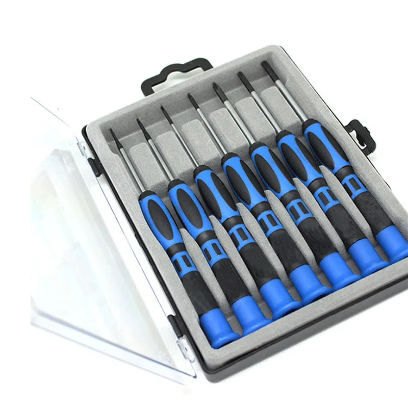 LiTuiLi 7 w 1 zestaw śrubokrętów precyzyjnych ze szczelinami Phillips Torx bity zestaw narzędzi do naprawy do zegarka elektroniczne zabawki okulary