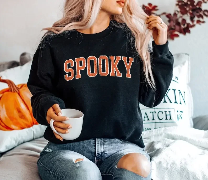 Sweat-shirt Stay Spooky, cadeau d'Halloween pour homme et femme, saison effrayante, tour ou friandise d'Halloween fantôme pour la journée de tous les Saints