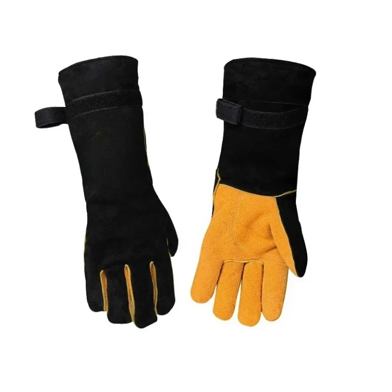 

16 inch leather welding gloves 1000 F fire safety gloves splicing welding gloves forging