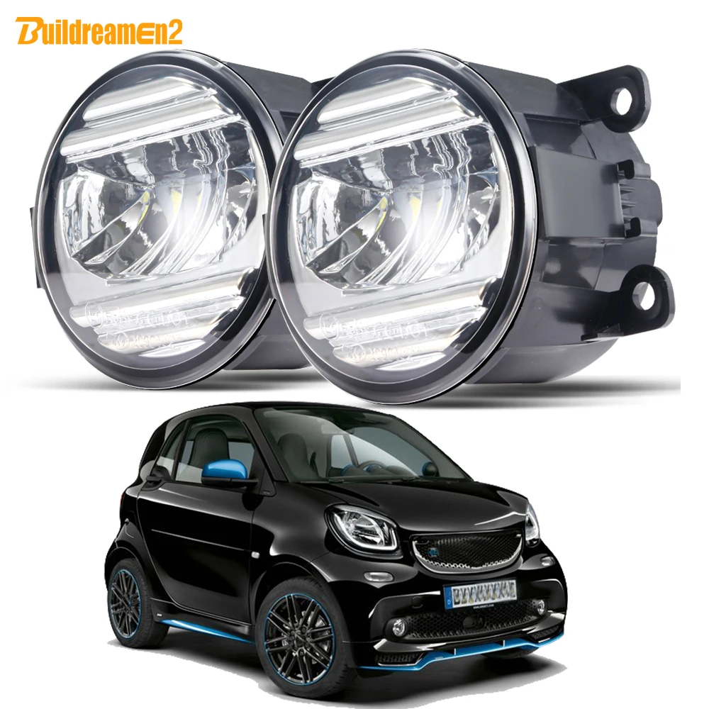 

2 Pieces LED Fog Light Assembly For Smart Fortwo (W453) 2014-2019 30W H11 Car Fog Daytime Running Lamp DRL High Bright