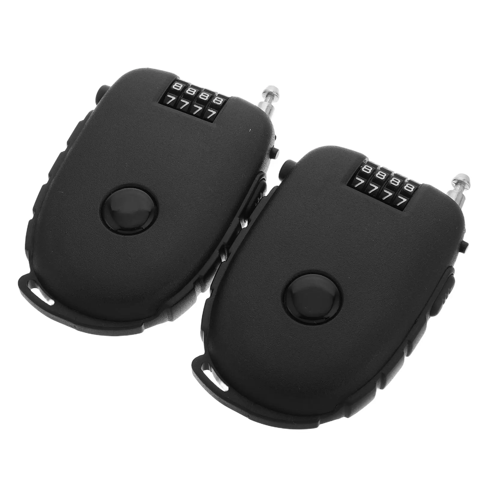 

2 шт. портативных выдвижных стальных тросовых замков с защитой от кражи, легкие, с кодовым замком, для колясок и багажа