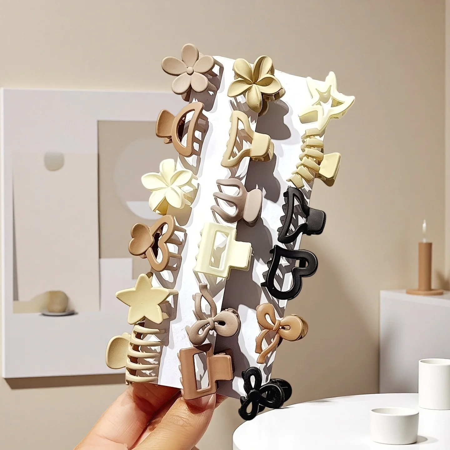 10-Piece Set of Elegant Hair Clips for Women, with Random Color Patterns, Various Geometric and Floral Designs, Durable Plastic Hair Accessories in Mixed Colors, Suitable for Daily Use, Parties, and Travel - the Best Gift for Best Friends, Multifunctional Hair Clips