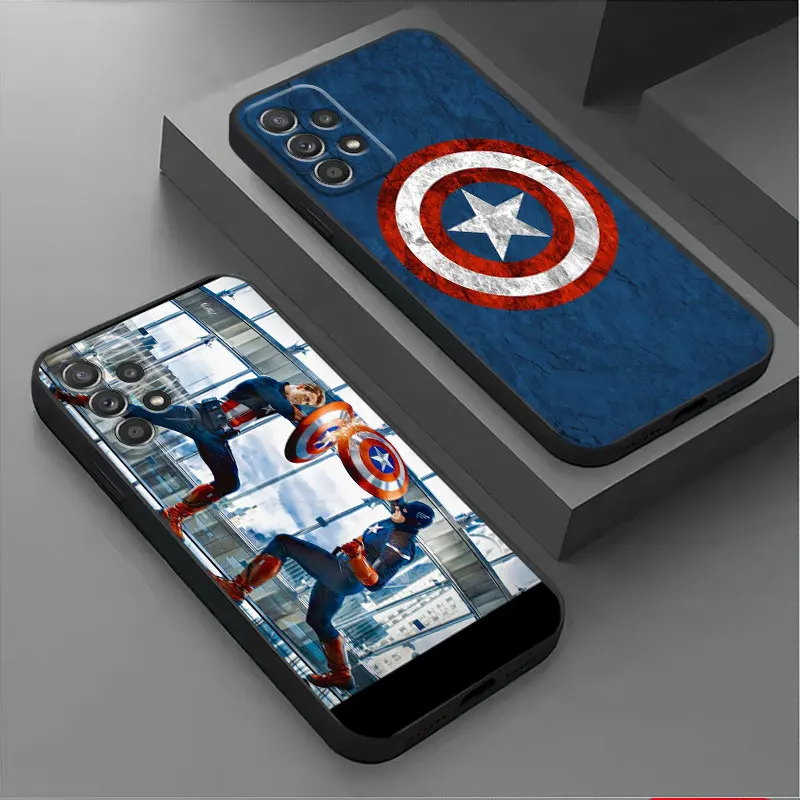 Marvel Captain America Phone Case For Samsung Galaxy A52 A12 A34 A54 A73 A53 A71 A51 A31 A33 A22 A21s A13 A32 A72 A23 Cover