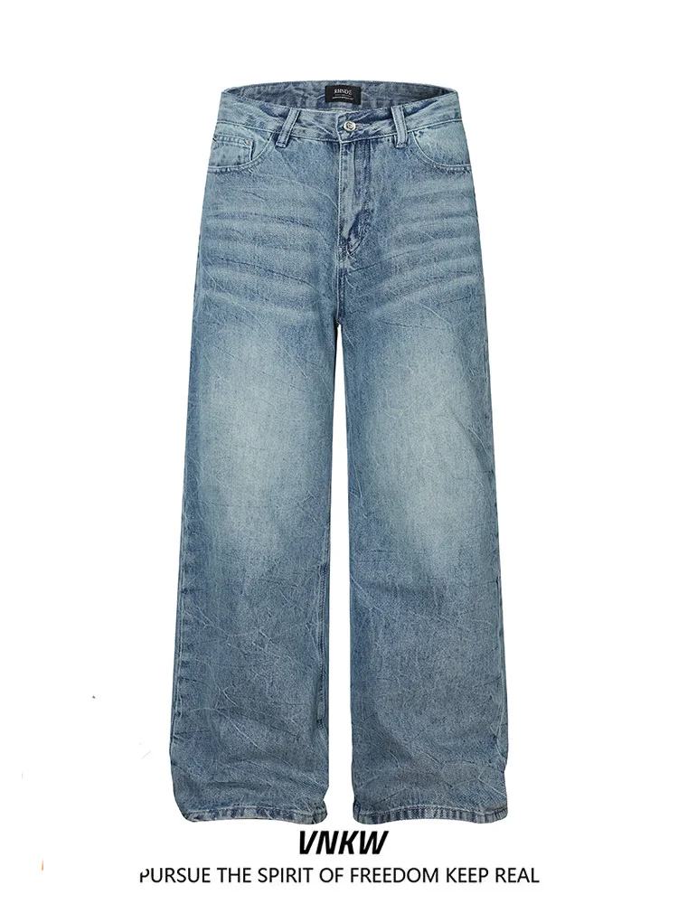 

Джинсы в американском ретро-стиле, широкие, свободные, повседневные, прямые, длинные, для мужчин и женщин, для повседневной носки