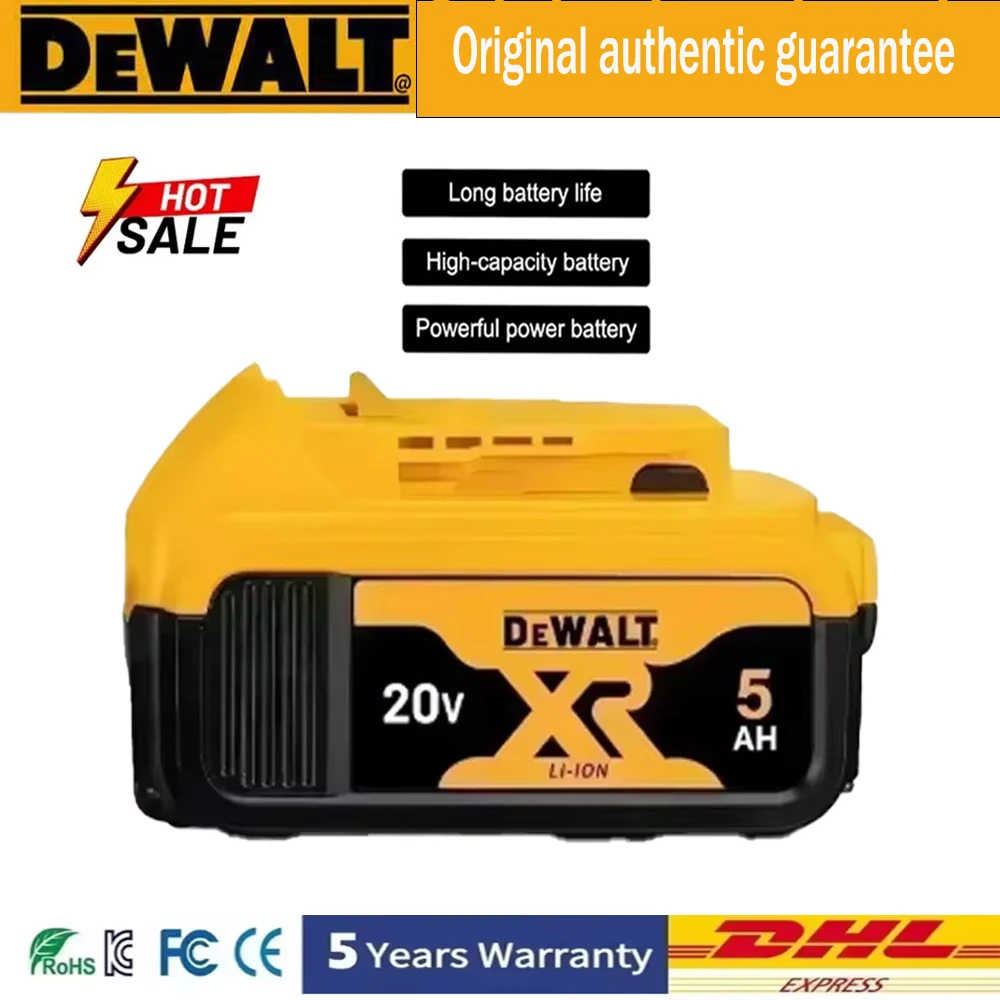 New high-capacity 100% genuine dehydrated 20V battery, dehydrated electric tool battery 2AH 5AH 6AH DCB200 rechargeable chainsaw