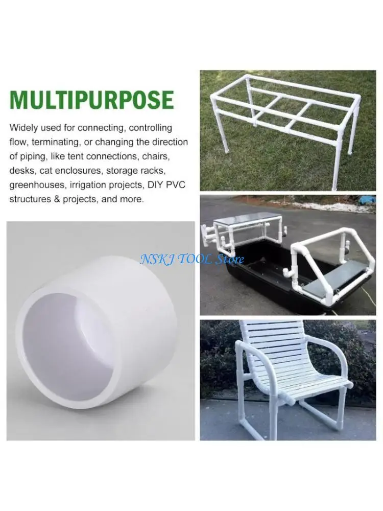 L8RC 24 Pieces Sturdy PVC Pipe Protectors 2 Inch SCH40 Furniture Grade Fittings