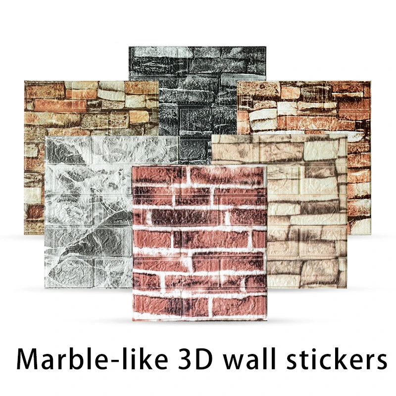 

5pcs 35*38cm marbled 3d 3d wall stickers self adhesive wallpaper soft package waterproof home renovation wall stickers