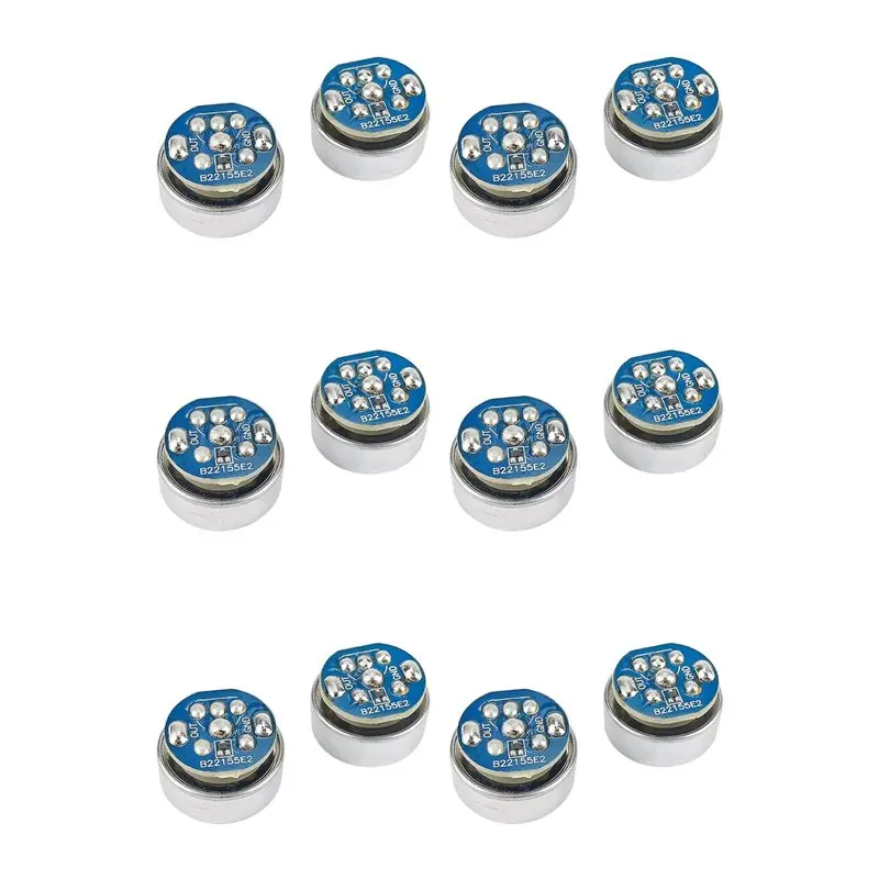 

AYHF 12 шт. 16-мм электретные конденсаторные микрофоны для веб-стримов и блогеров, однонаправленные микрофоны с платой управления для аудио