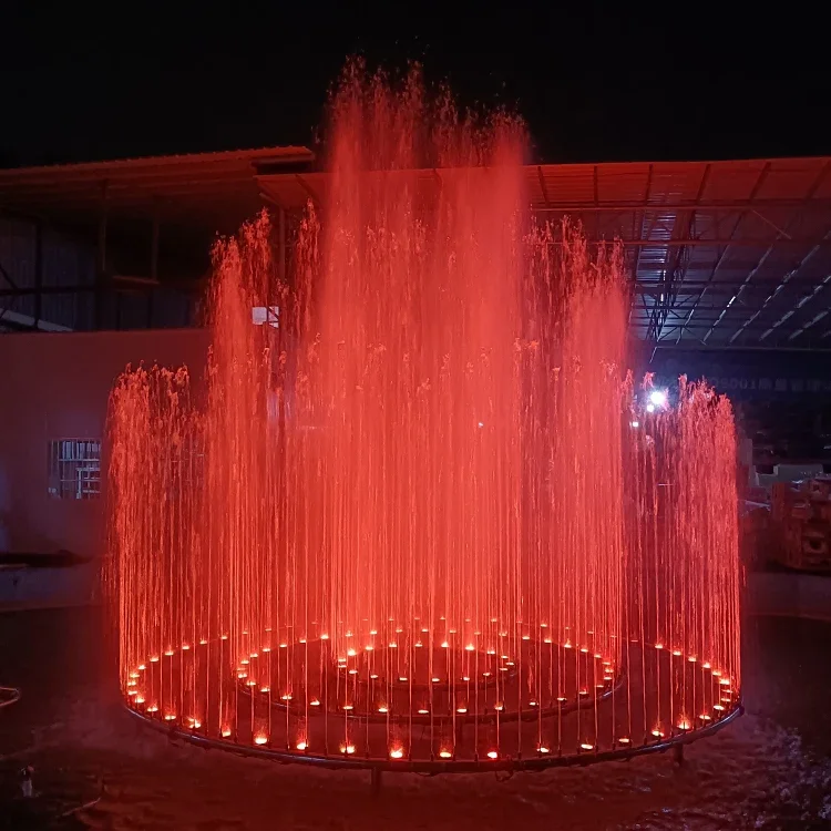 Free Design Outdoor Pool Pond Fountain Musical Water Fountain With Colorful Lights