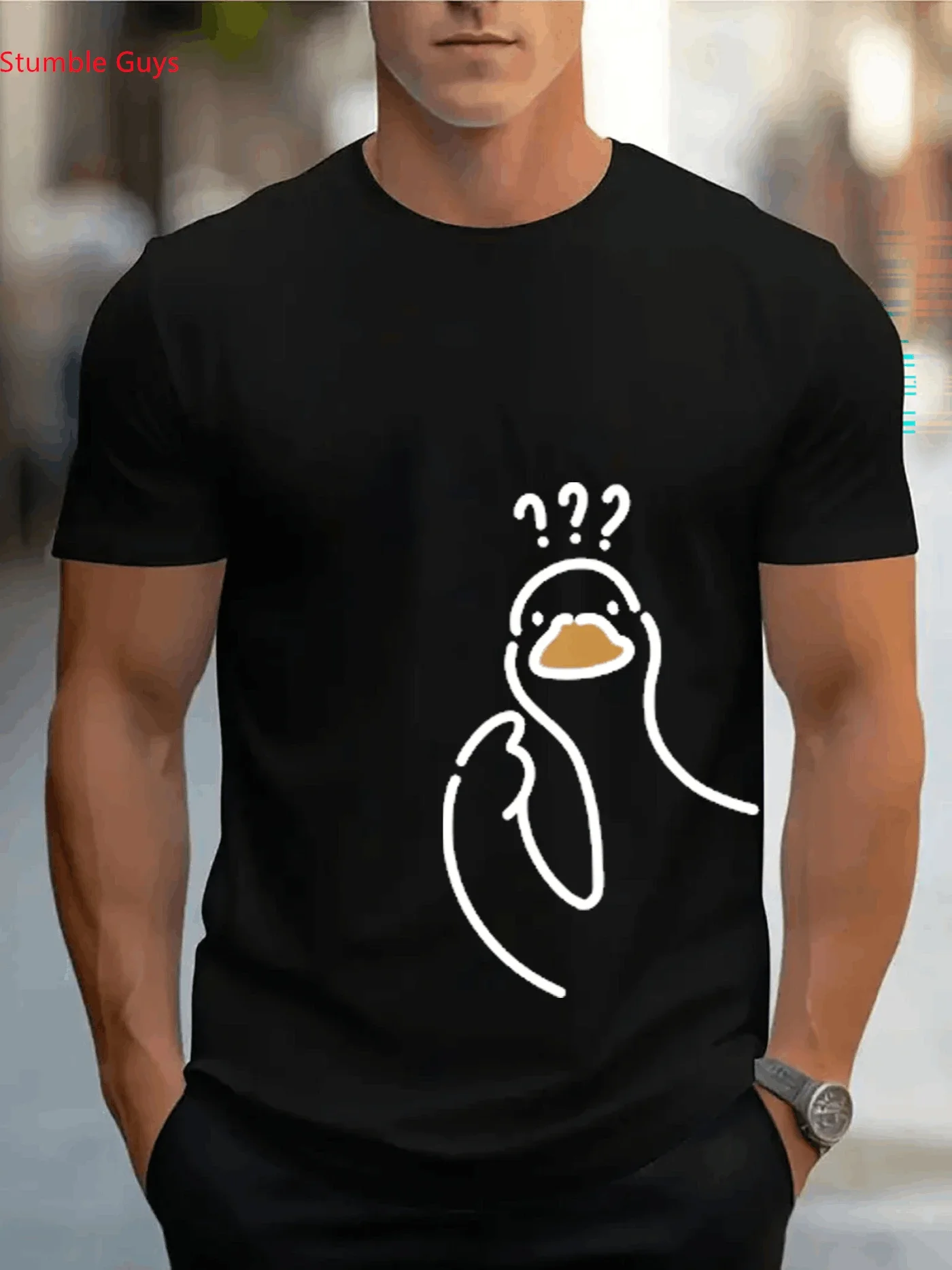 Summer Men's Quick Dry Street T-Shirt Fashion Casual Short Sleeve Breathable Printed Sportswear