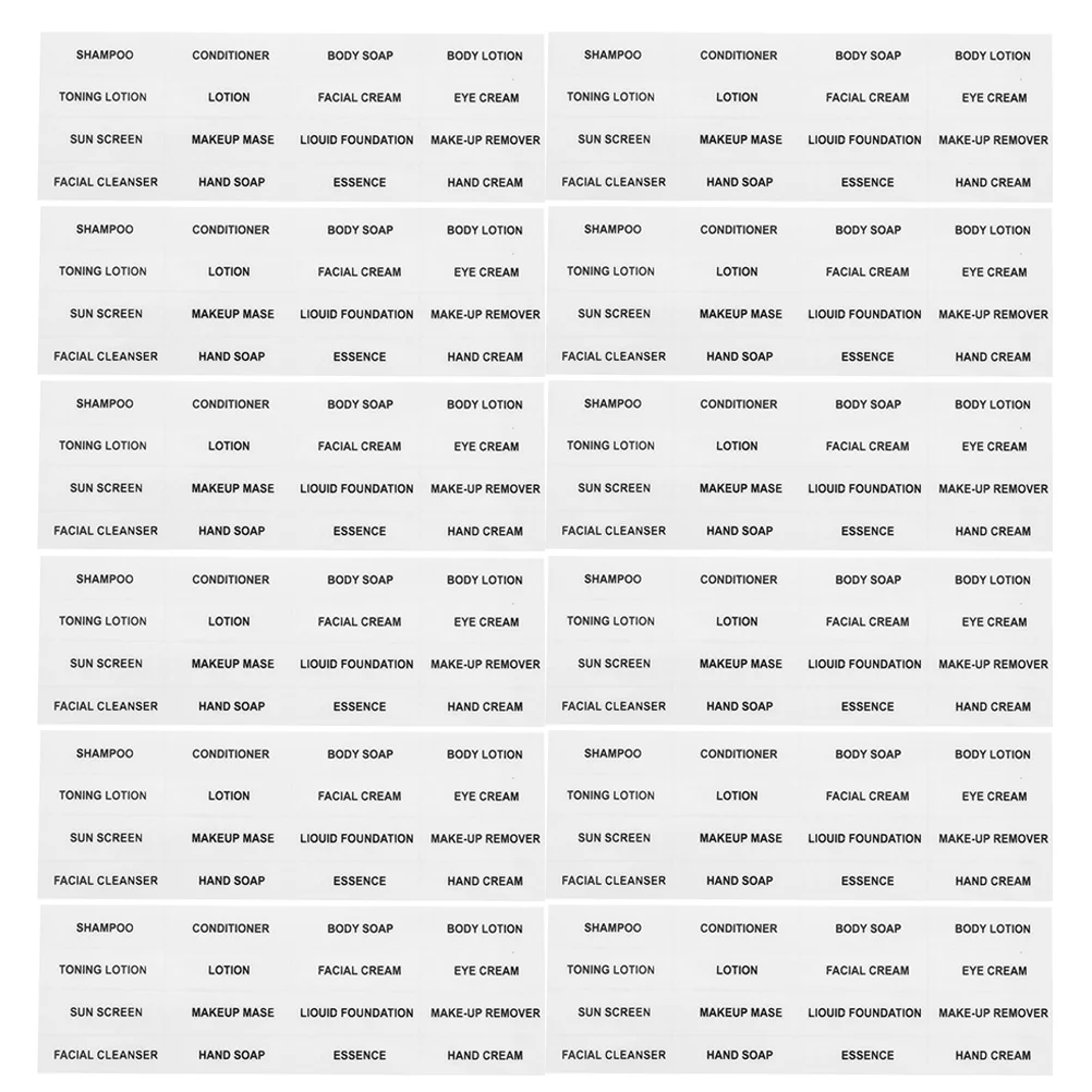 

15 Sheets Bathroom Labels for Organizing Bottle Classification Stickers Shampoo Skin Care Products Travel