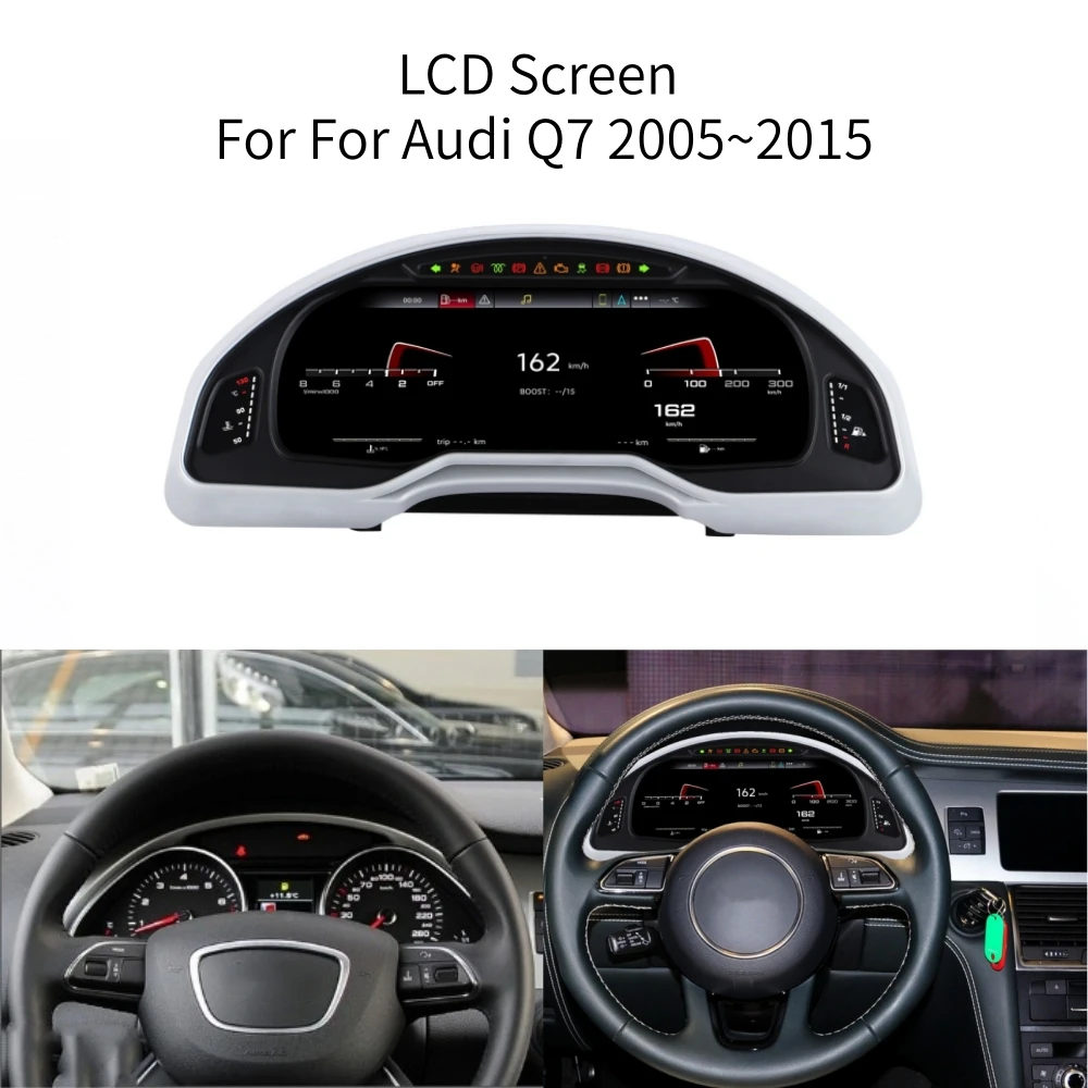 LCD Android Screen For Audi Q7 2006-2015 Speedometer Car Digital Cluster Cockpit Dashboard Instrument Panel Carplay