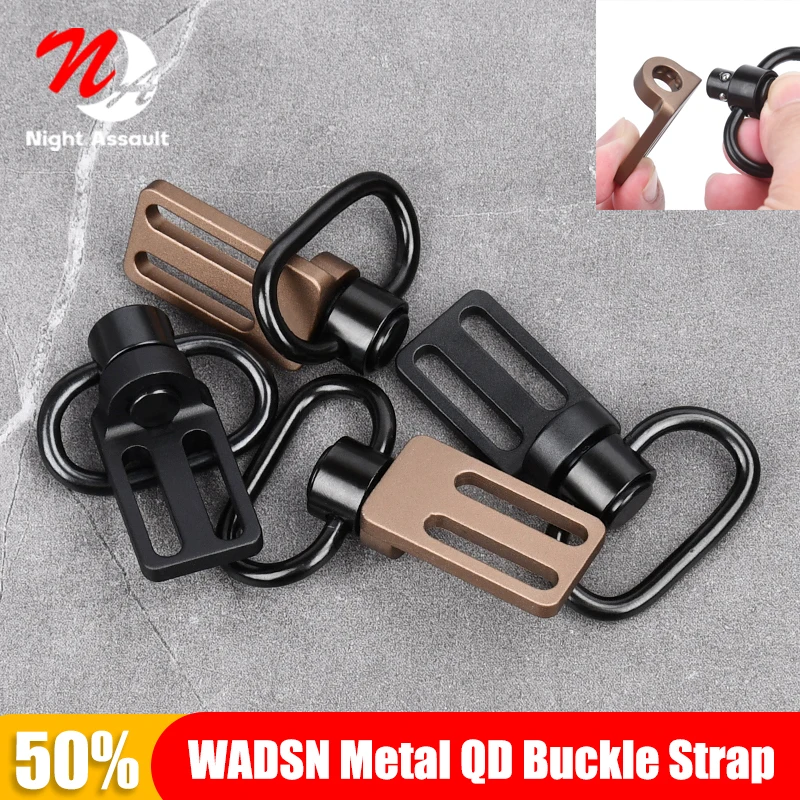 WADSN Metal QD Buckle Strap Convert Between 2 To 1 Point Triglide 1 Buckle Strap Tactical Game Equip Airsoft Hunting Accessories