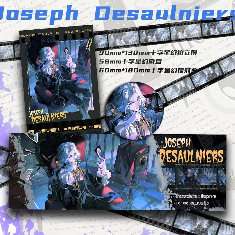 

Anime Game Identity V Cosplay Photographer Joseph Desaulniers Laser Ticket Badge Birthday Present Collection Souvenir Unofficial