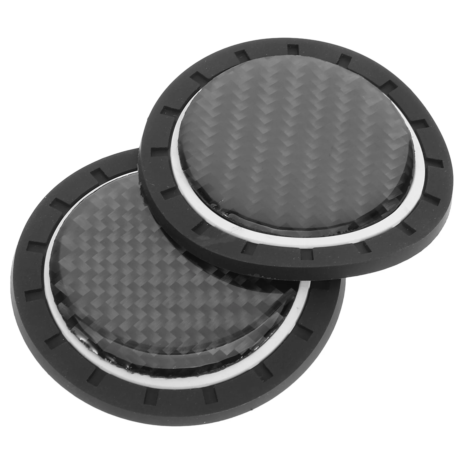 

2Pcs Car Cup Holder Mat Carbon Fiber Non-Slip Coaster Cup Pad Anti-Skid Protector for Car Interior Accessories Stylish Durable