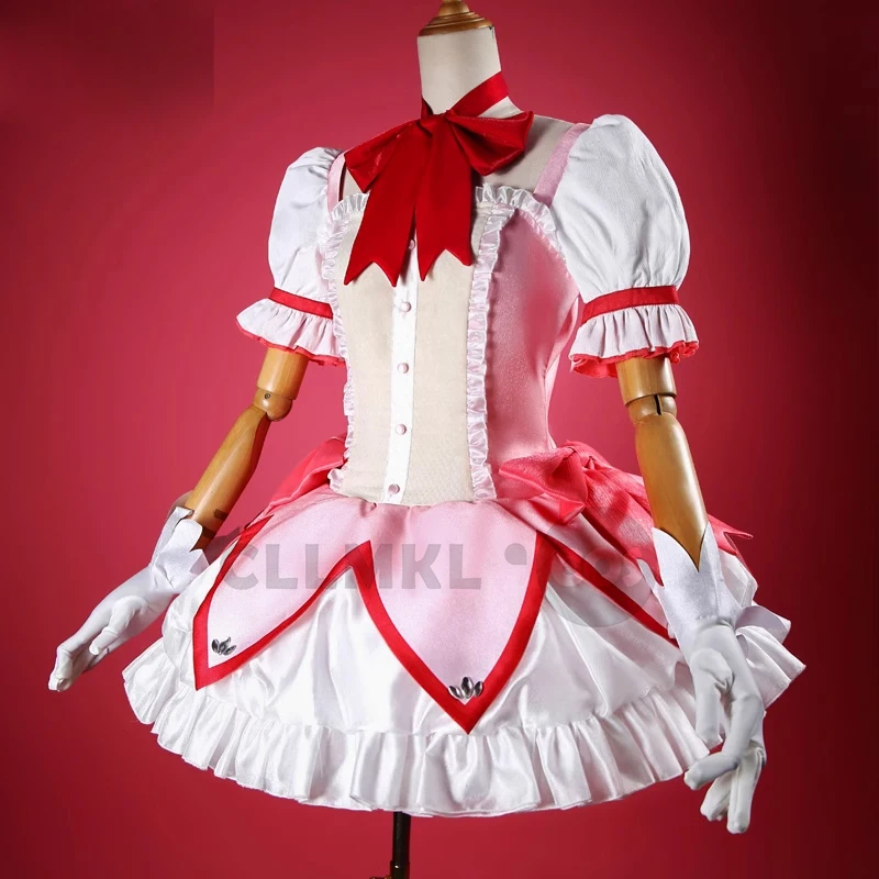 Madoka Cosplay Kaname Combat Battle Suit Mahoushoujo Magic Girl Puella Magi Magica Lolita Woman Lovely  Party Suit Costume