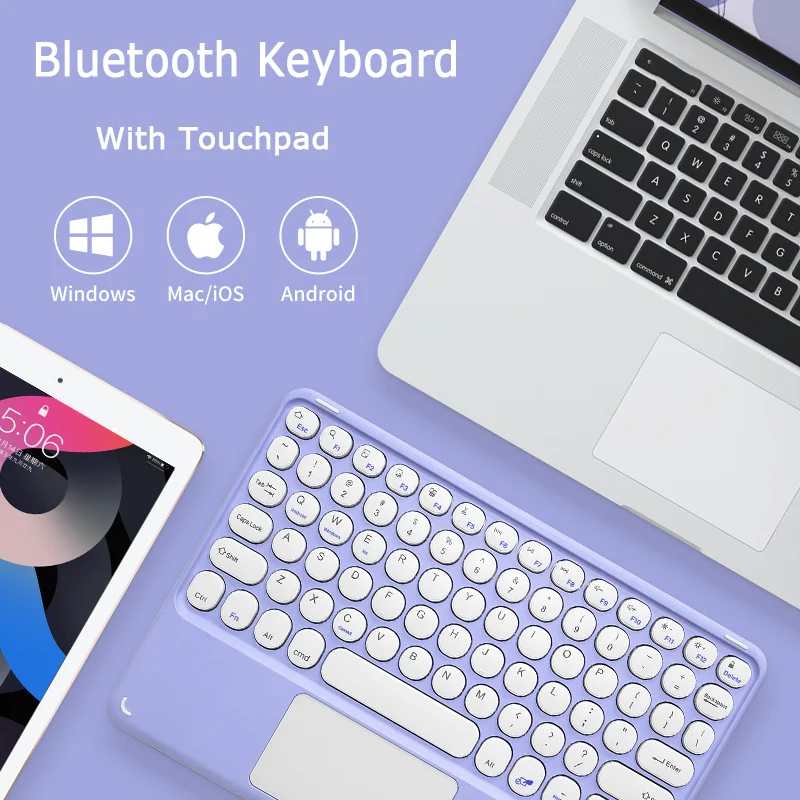 

Mini Bluetooth Keyboard Wireless Keyboard With Touchpad For iPad Tablet Rechargeable Portable Keyboard For Android IOS Windows