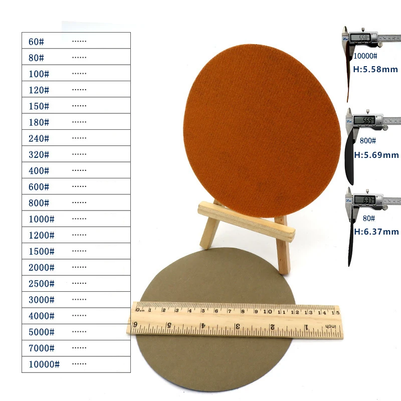 5 lnchサンドペーパー,125mm,60-10000メッシュ,丸研磨および乾式研磨,両面,研磨パッド,ベルベットループ,研磨紙