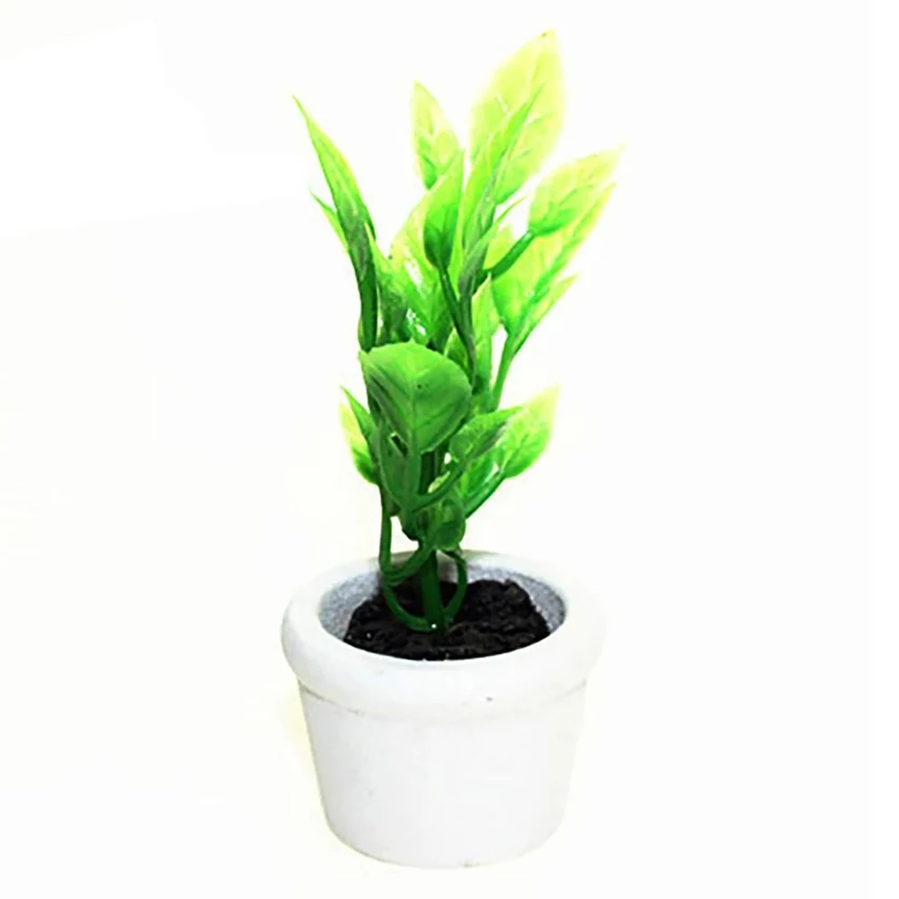 1 個 1/12 ドールハウスミニチュア鉢植えミニ緑の植物花模型玩具ドールハウスアクセサリー装飾 ob11 bjd