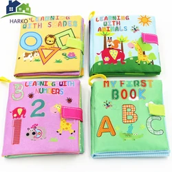 Baby Intelligence Development Cloth Book, brinquedo educativo, aprendizagem de pano macio, Cognize Books para 0-12 meses Kids, Quiet