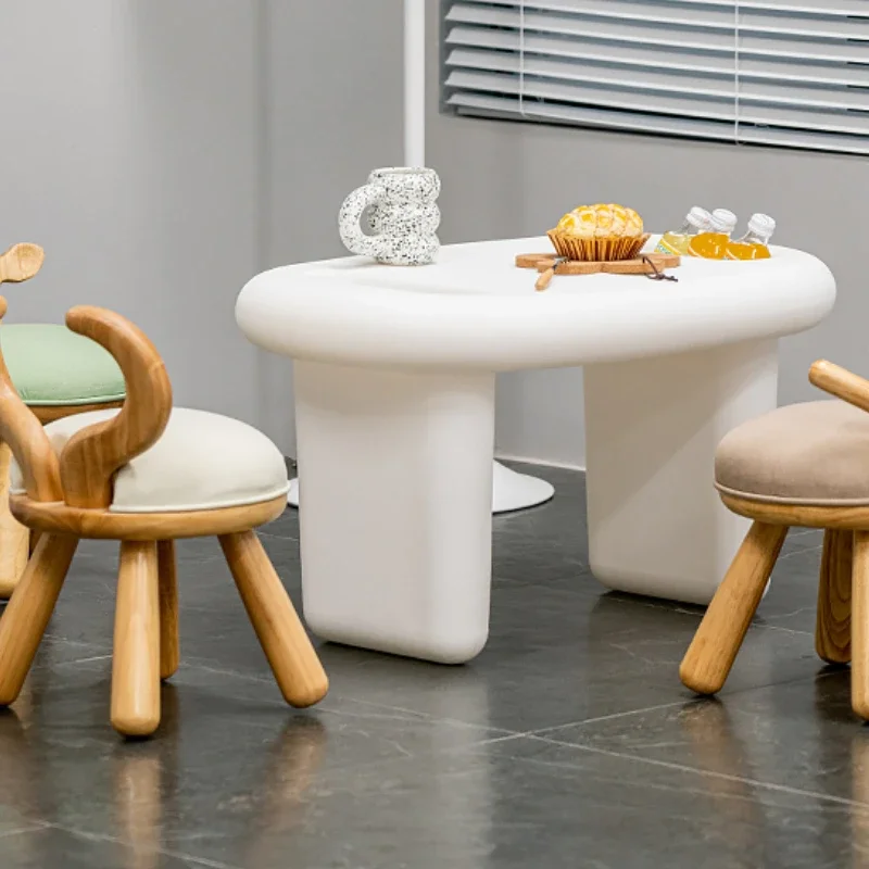 Nordic Children's Writing Table Kindergarten Study Desk Stackable Plastic Bookshelf Table Perfect for Baby Learning