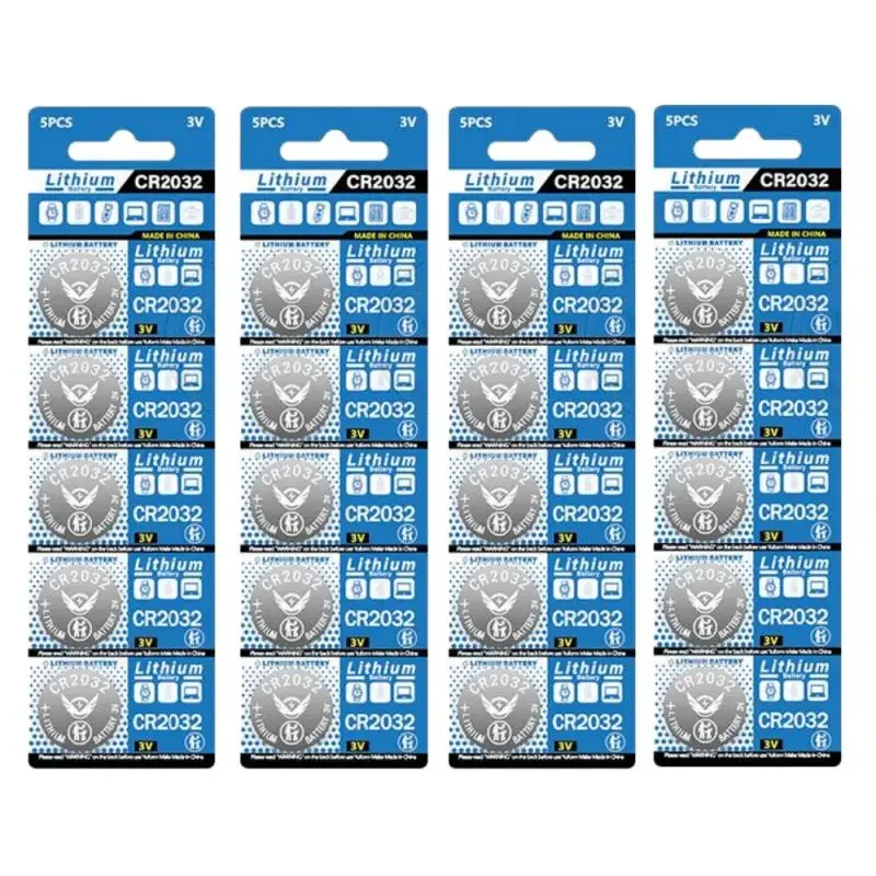 5/10/20PCS 3V CR2032 Lithium Button Battery BR2032 ECR2032 LM2032 5004LC Coin Cell Watch Batteries For Toy Clock Remote Control