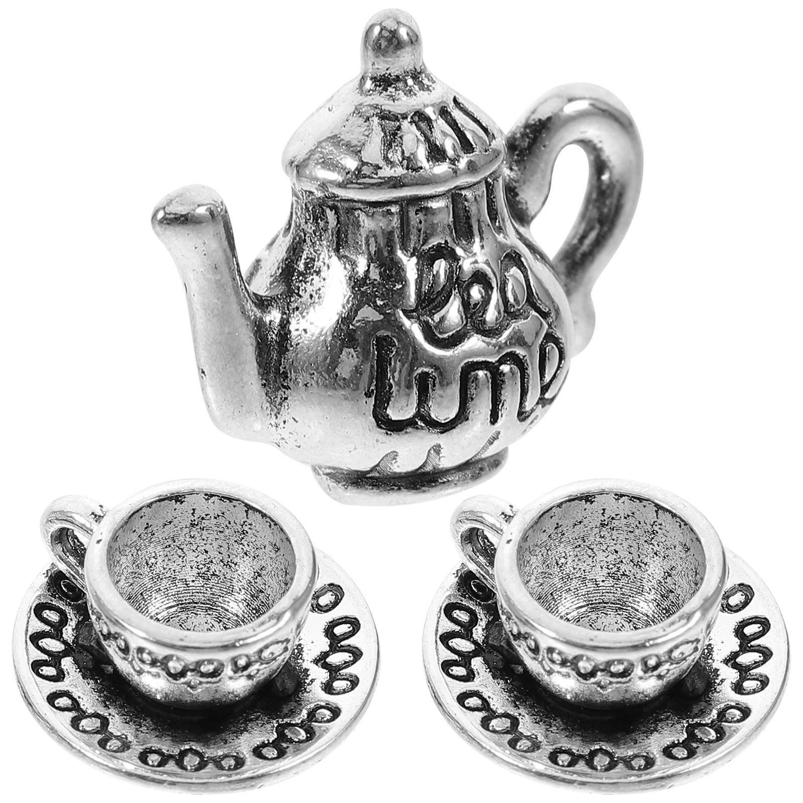 

Mini Metal Teapot Teapots Dollhouses Kitchen Accessories Toddler Coffee Cups Alloy