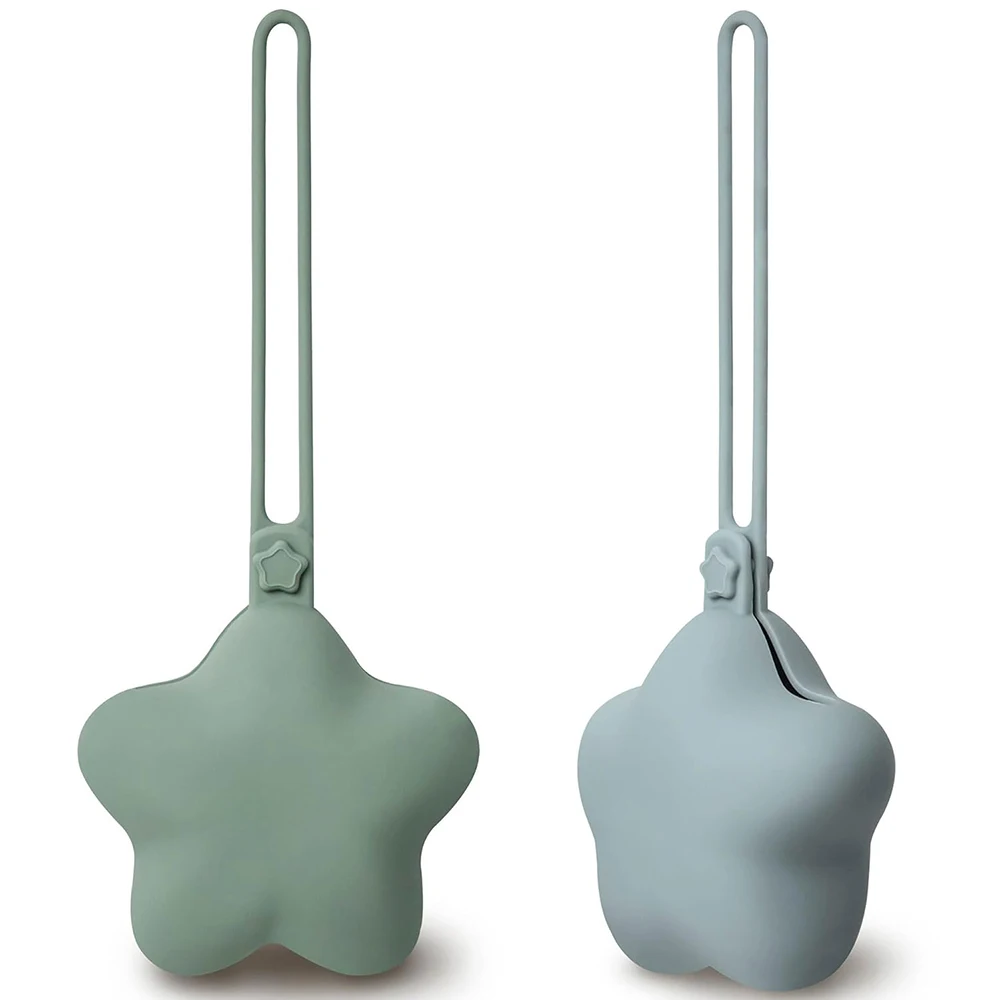 Suporte de Silicone para Chupeta com Mosquetão - Estojo à Prova de Vazamentos para Carrinho e Bolsa de Fraldas, Bolsa Multiuso para Chaves, Moedas, Fones de Ouvido