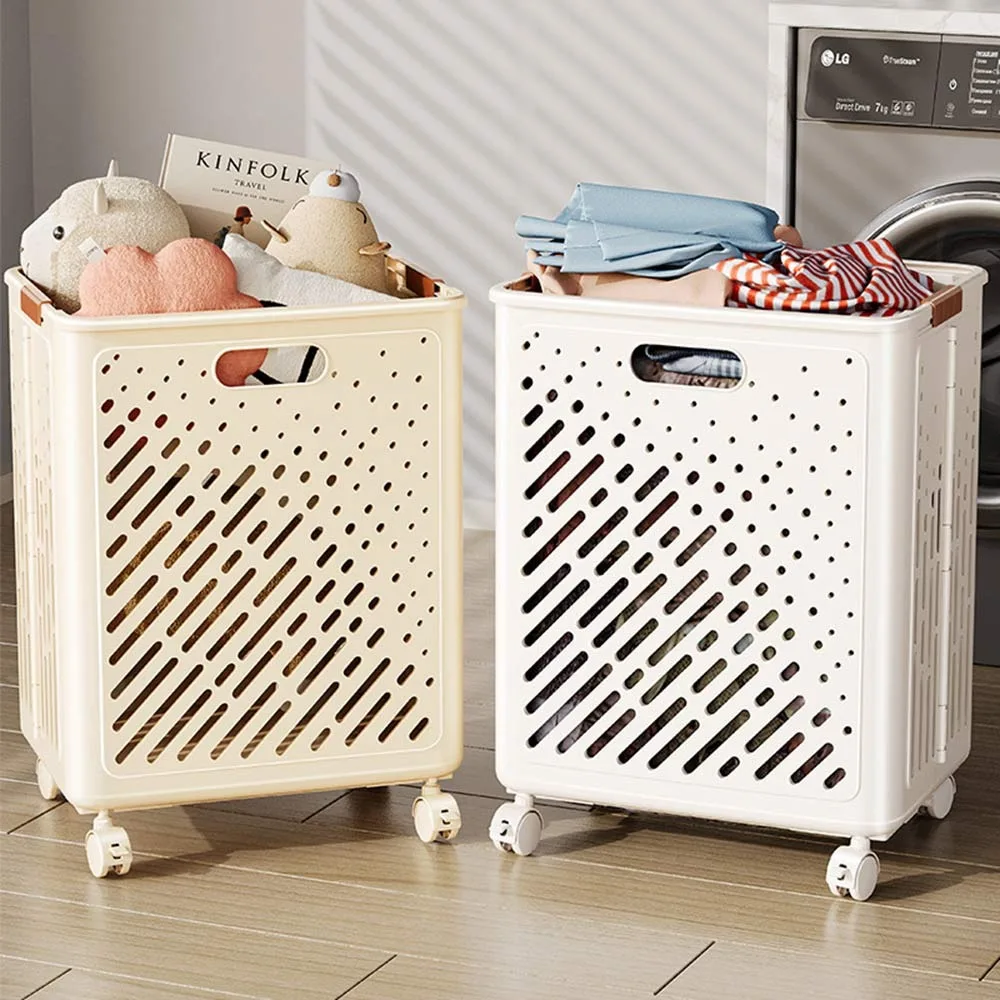 Toy Storage Basket Fold Laundry Hamper Hollow Storage Box Multi-Purpose High-Capacity Depository Rack Imitation Rattan Basket