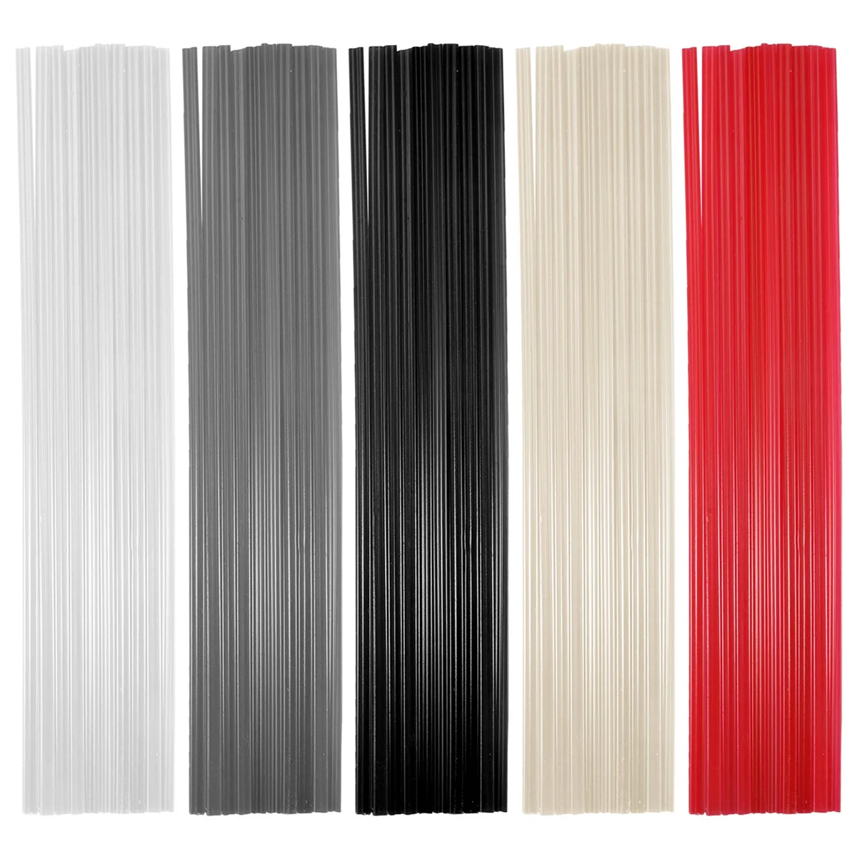 

ABNC-50PCS Plastic Welding Rods - PP/PVC/PE Plastic Welder Rods for Hot Air Tools 10 Inch (Each Color 10PCS)