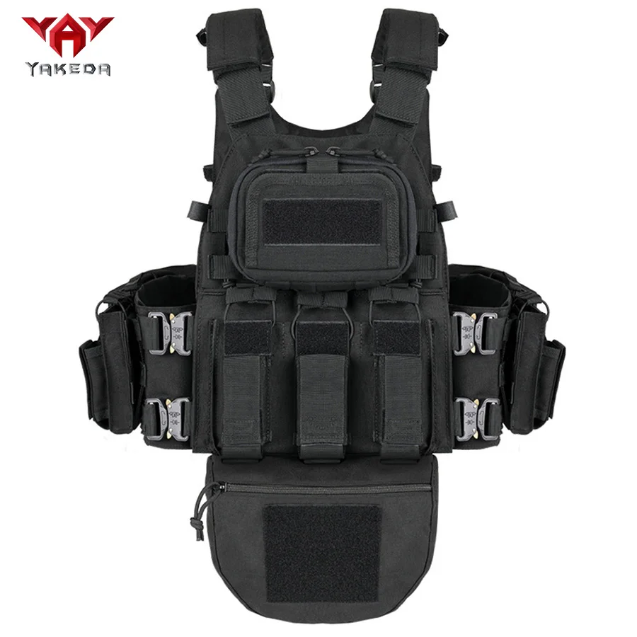 YAKEDA multifunctional full protection training vest mold metal snake buckle quick release outdoor camouflage vest