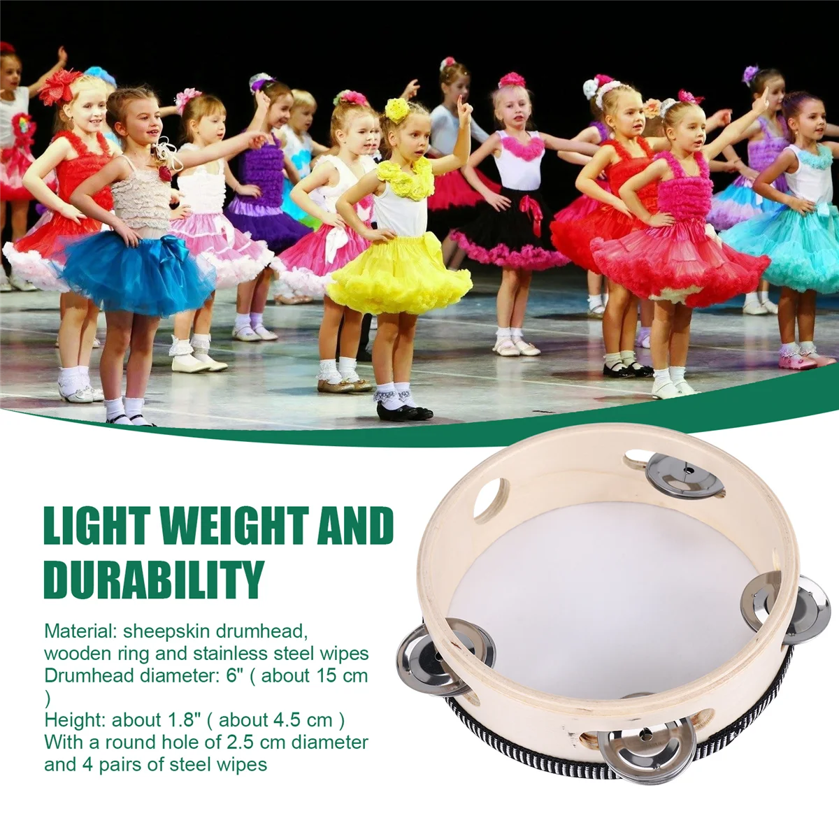 6 "музыкальный бубен круглый ударный барабан подарок для вечеринки КТВ